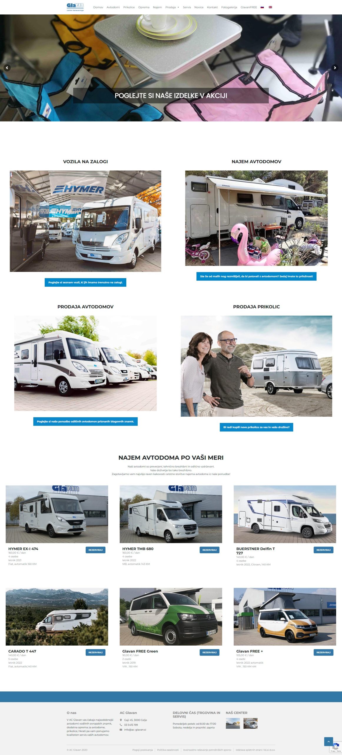 Izdelava strani AC Glavan