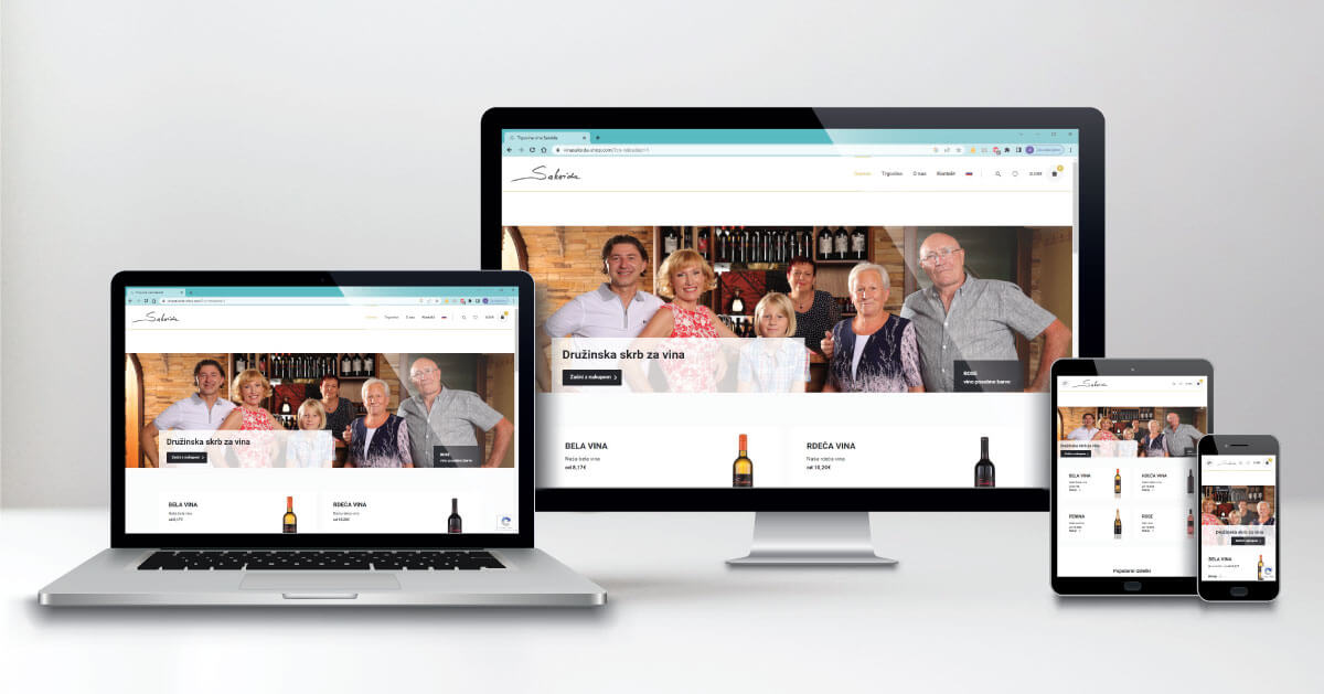 Vina Saksida - spletna stran prilagojena za pametne naprave